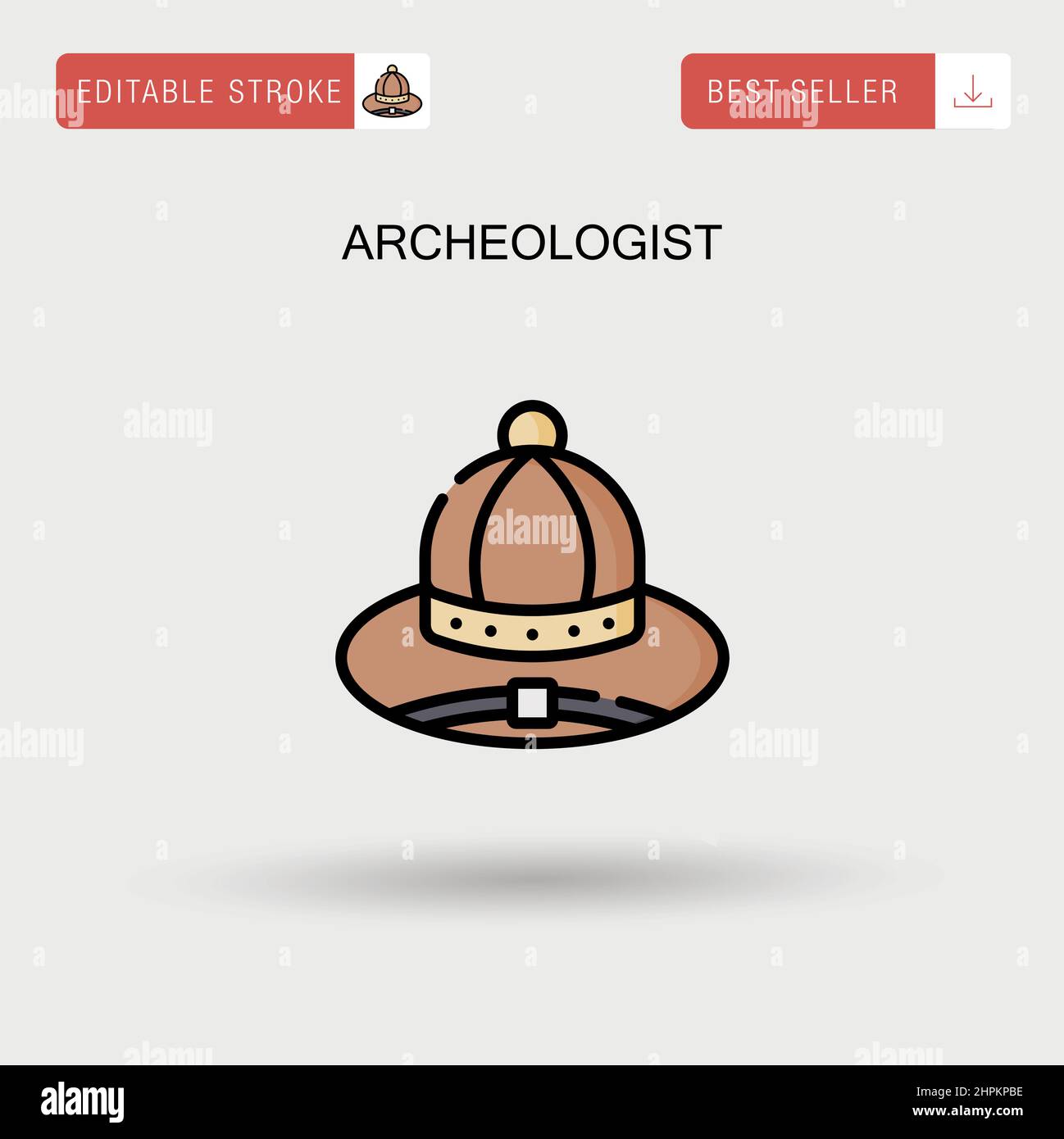 Archeologo semplice icona vettoriale. Illustrazione Vettoriale
