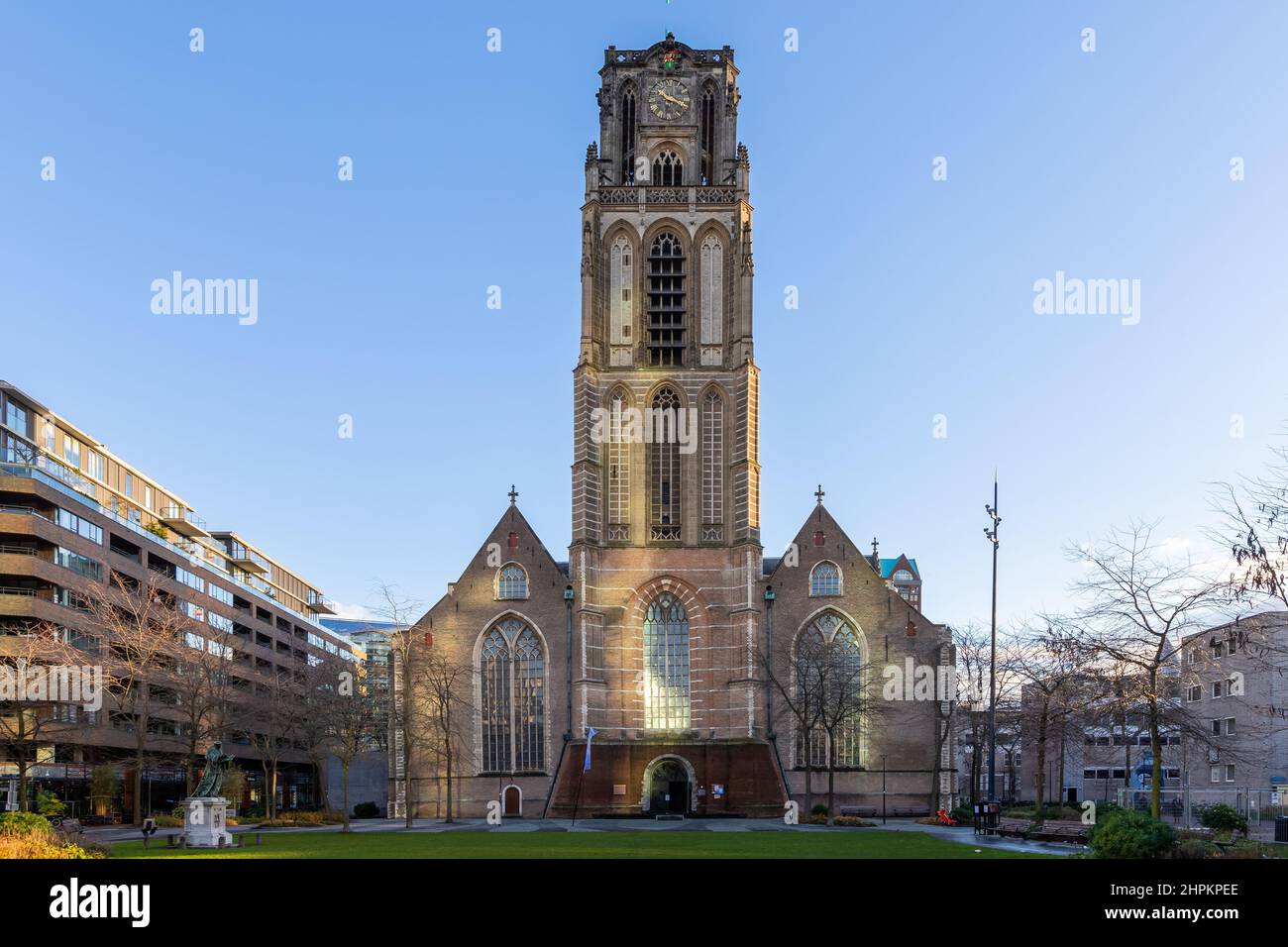 L'iconica Chiesa Laurens (Laurenskerk), Rotterdam, Paesi Bassi Foto Stock