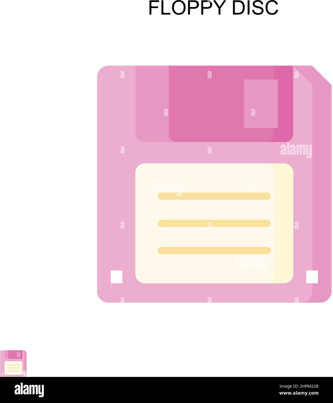 Icona del vettore semplice del disco floppy. Modello di disegno del simbolo di illustrazione per l'elemento dell'interfaccia utente mobile Web. Illustrazione Vettoriale