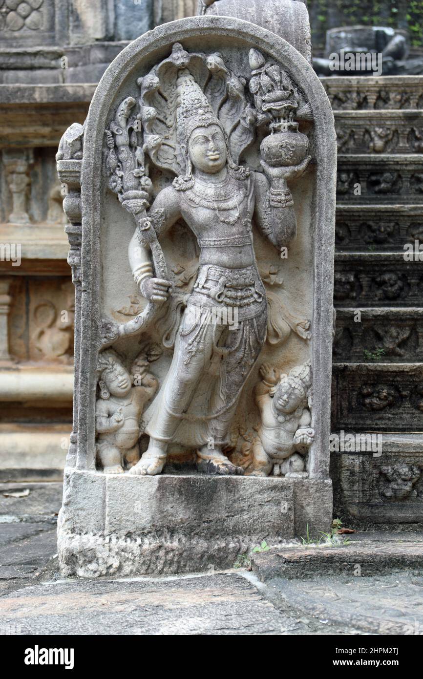 Antico muragala a Polonnaruwa in Sri Lanka Foto Stock