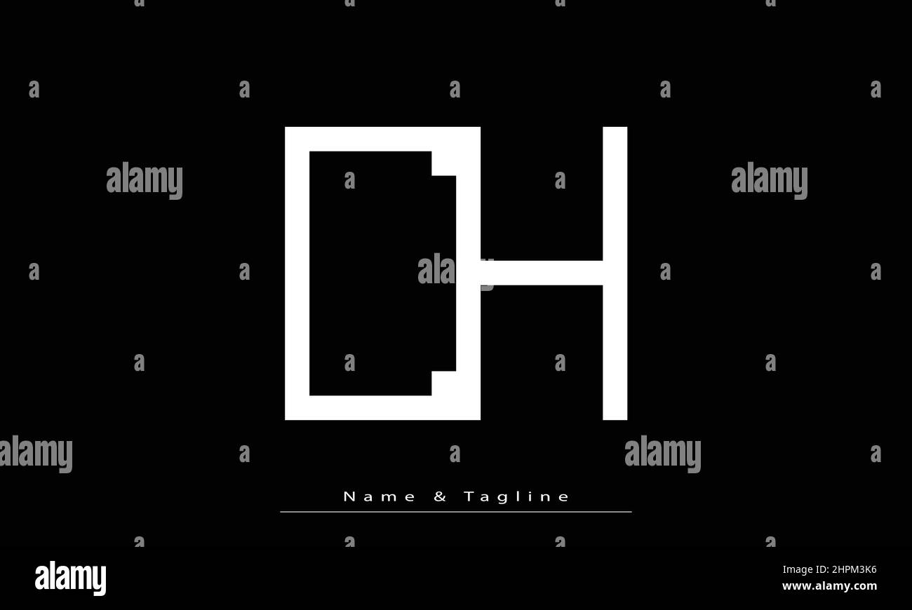Lettere alfabetiche iniziali logo monogramma CH,HC Illustrazione Vettoriale