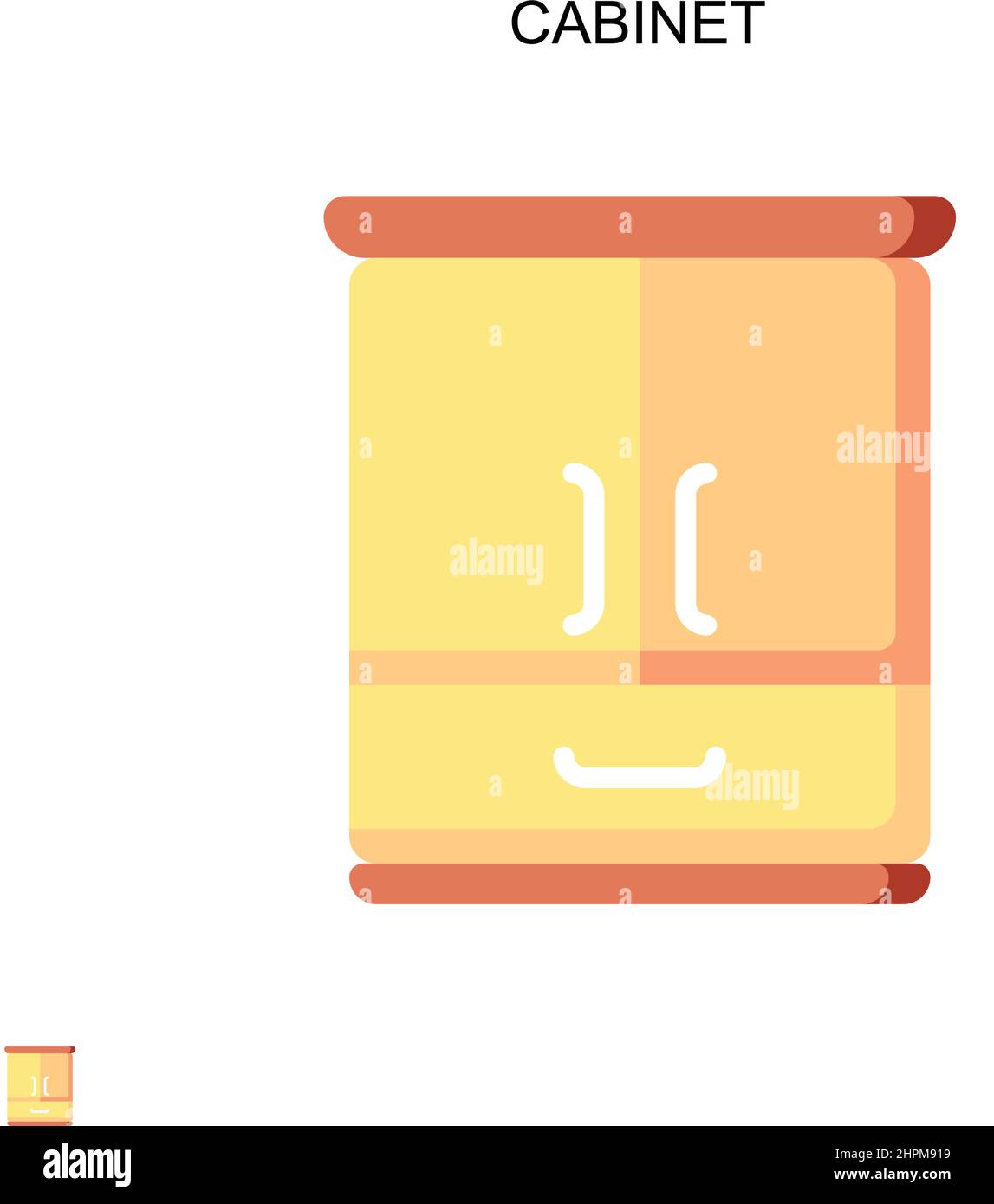 Icona vettore semplice cabinet. Modello di disegno del simbolo di illustrazione per l'elemento dell'interfaccia utente mobile Web. Illustrazione Vettoriale