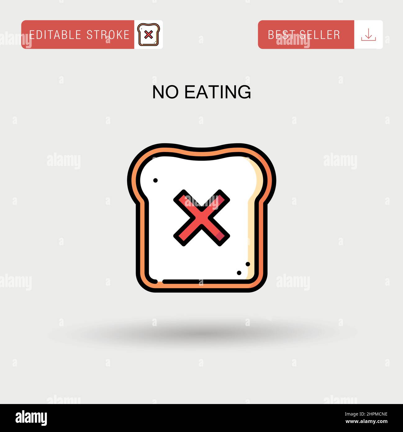 Nessuna semplice icona vettoriale per mangiare. Illustrazione Vettoriale