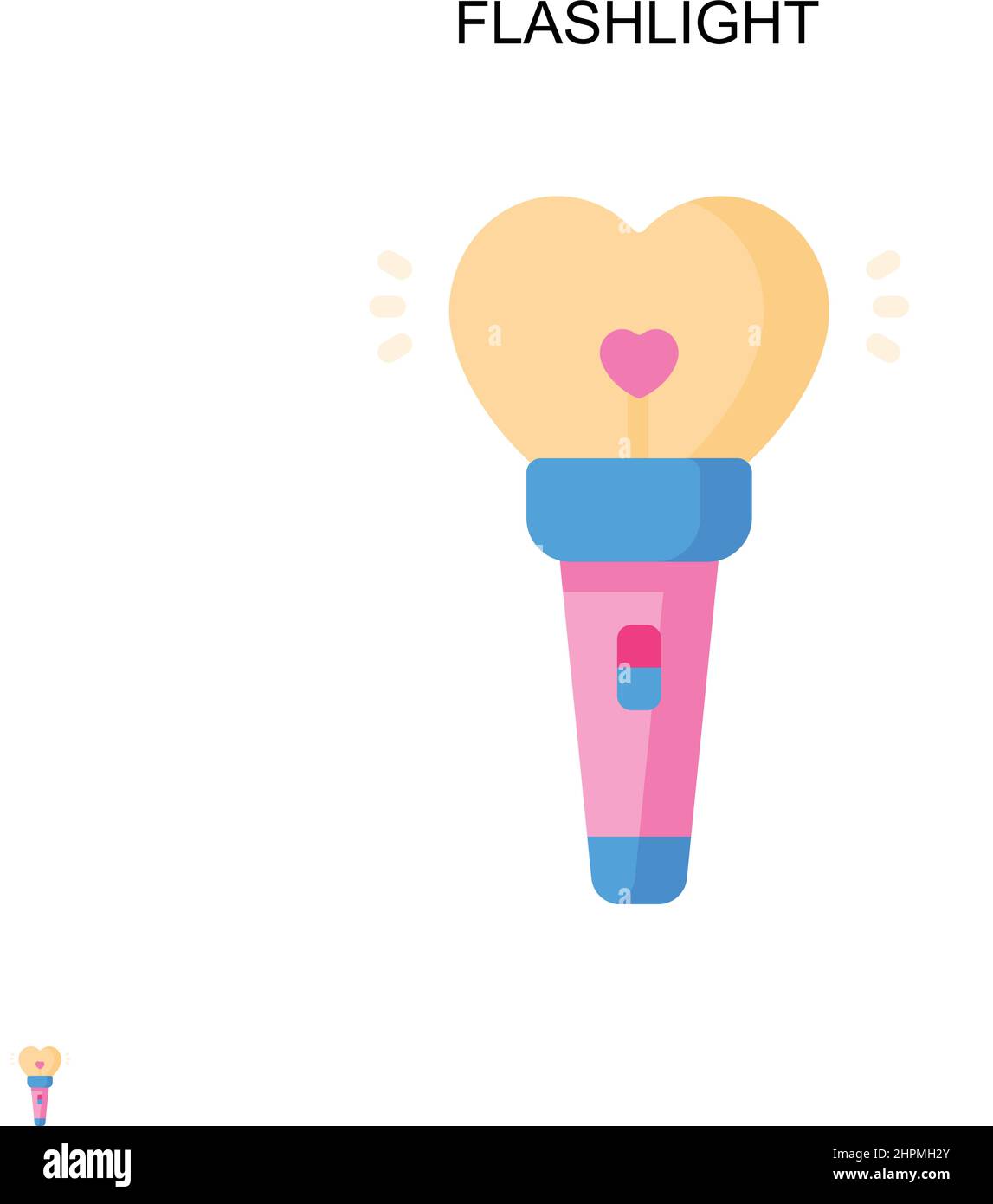 Torcia semplice icona vettoriale. Modello di disegno del simbolo di illustrazione per l'elemento dell'interfaccia utente mobile Web. Illustrazione Vettoriale