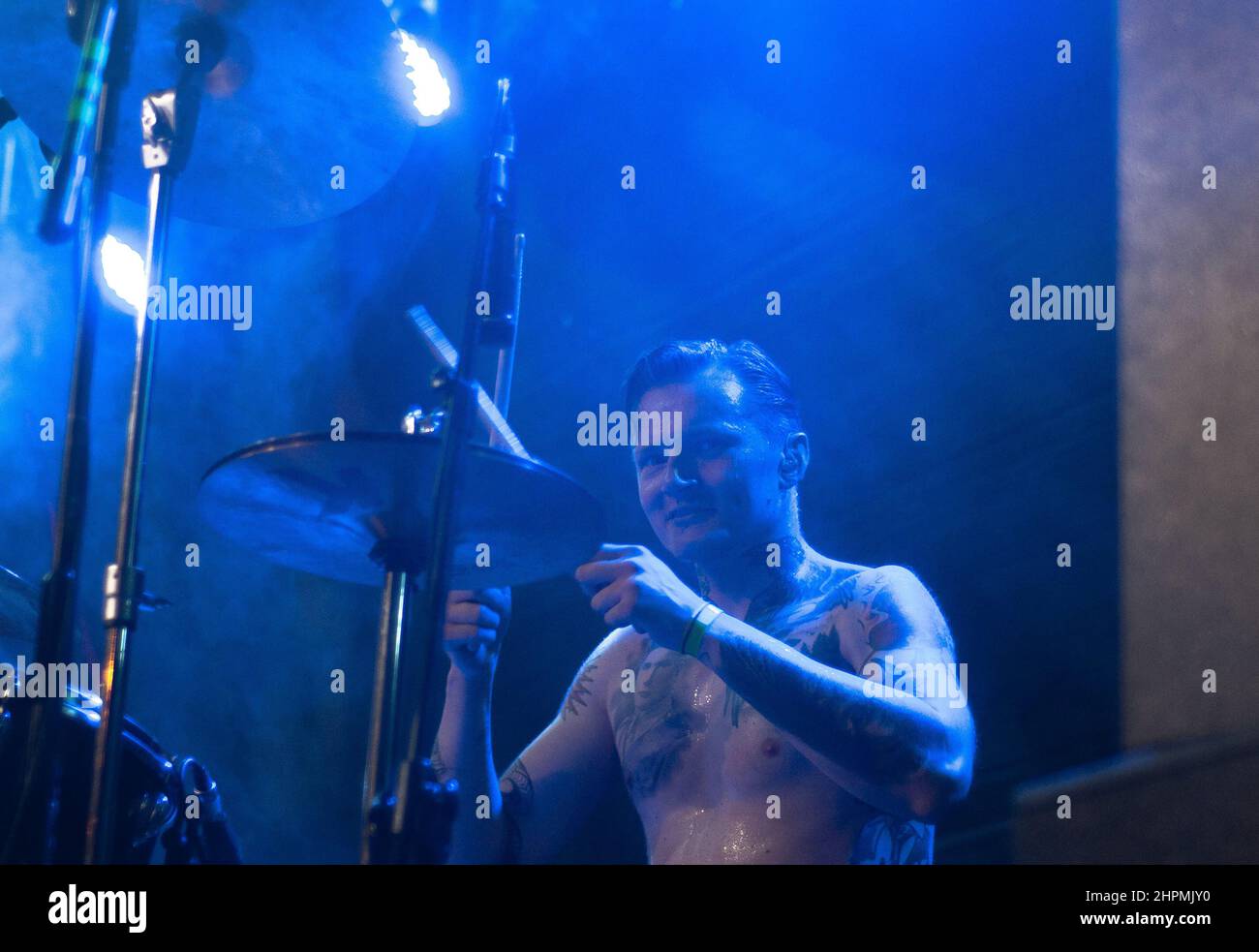 Cochise, Paweł Małaszyński al concerto di Tychy, Polonia Foto Stock