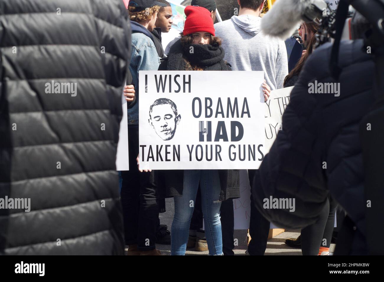 Marzo per la nostra vita protesta a Washington DC Foto Stock