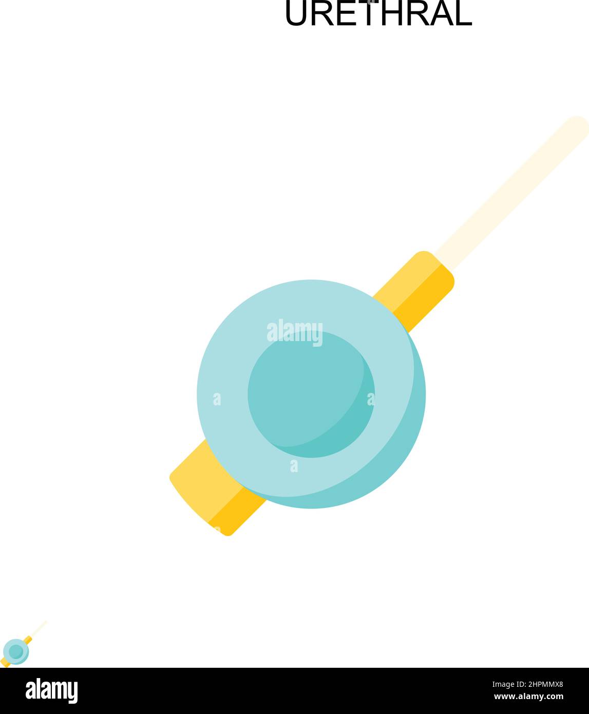 Icona vettoriale semplice uretrale. Modello di disegno del simbolo di illustrazione per l'elemento dell'interfaccia utente mobile Web. Illustrazione Vettoriale