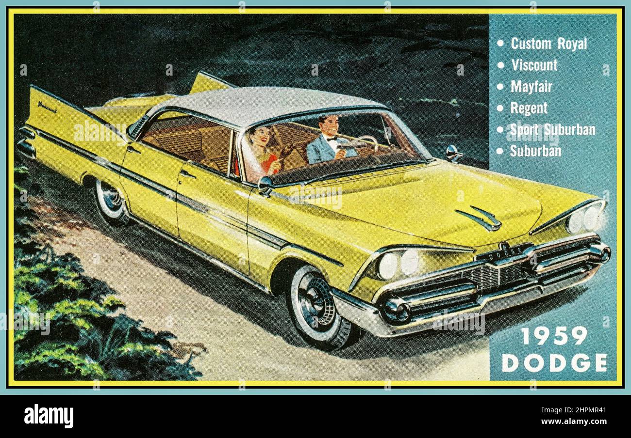 1959 Dodge Viscount Four Door Hardtop Canada Brochure American 1950's Motorcar Foto Stock