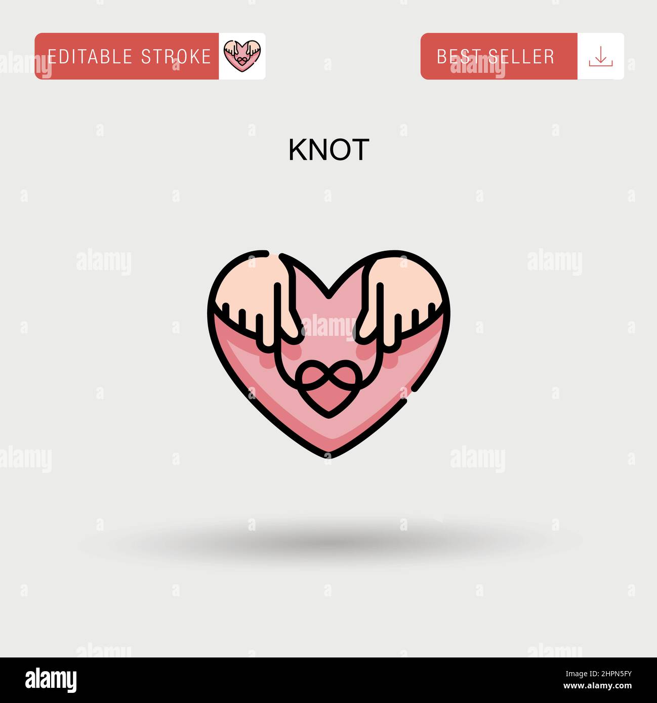 Nodo semplice vettore icona. Illustrazione Vettoriale