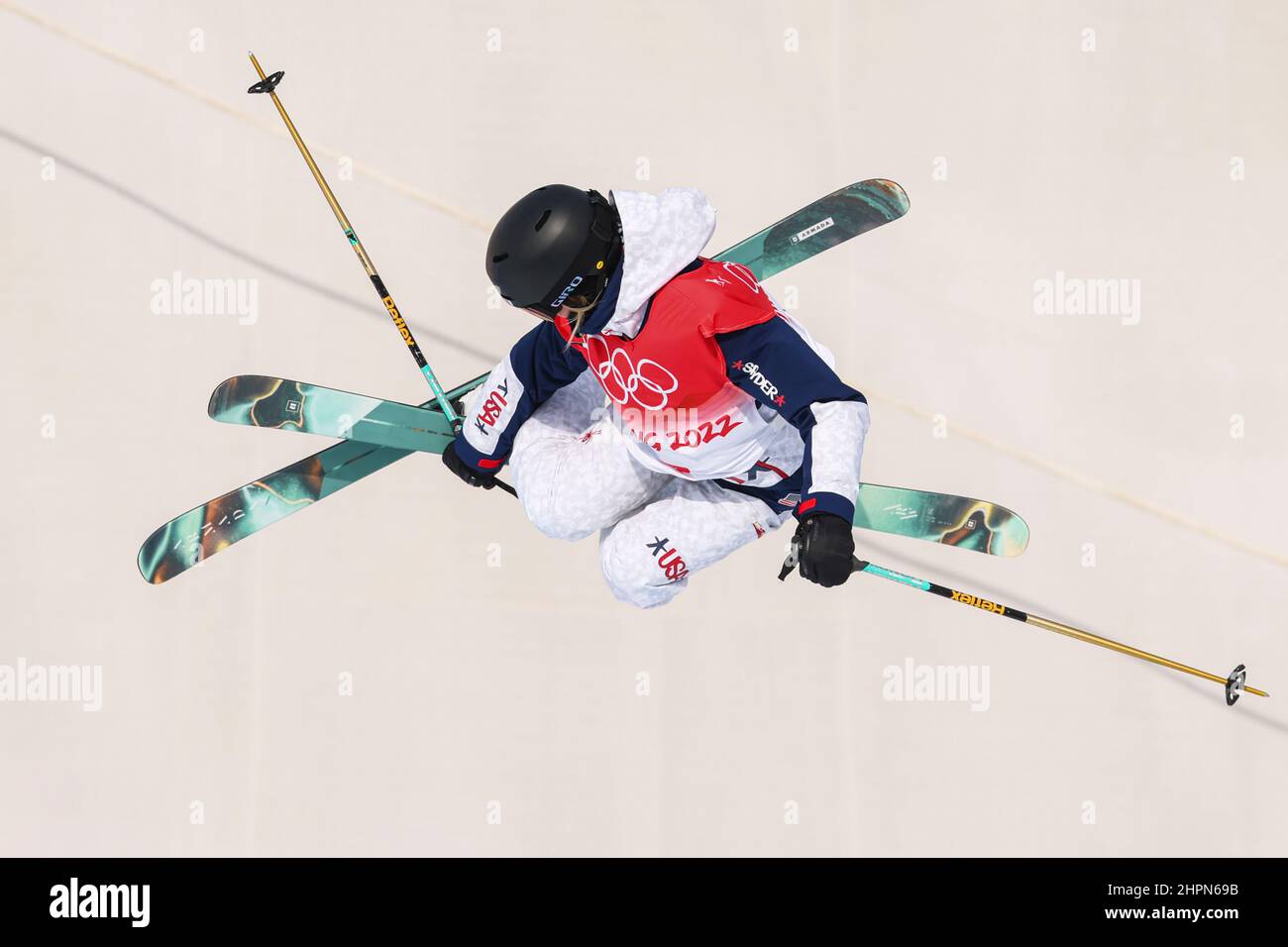 Brita Sigourney (USA), 17 FEBBRAIO 2022 - Sci Freestyle : Qualifiche Malfpipe di Sci Donna durante i Giochi Olimpici invernali di Pechino 2022 a Gen Foto Stock