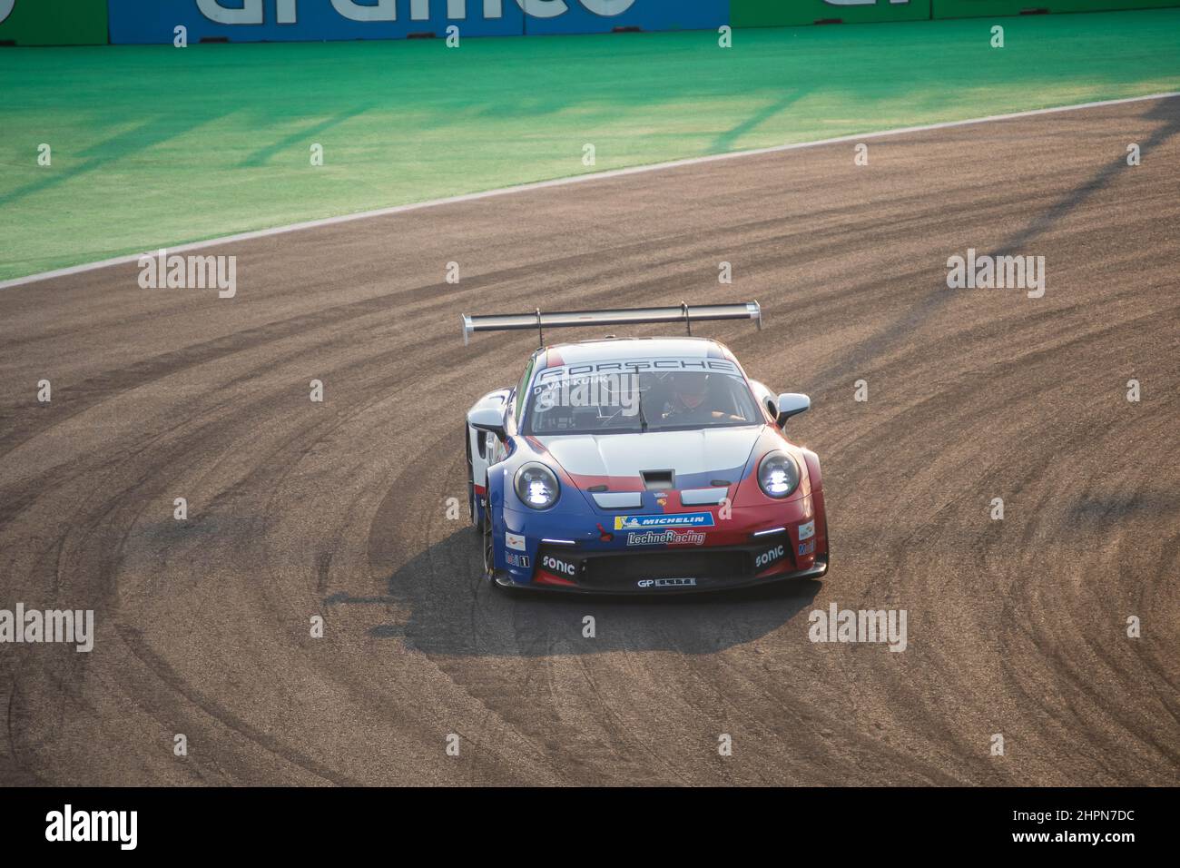 Porsche GT3 gara auto durante il GP Saudita Foto Stock