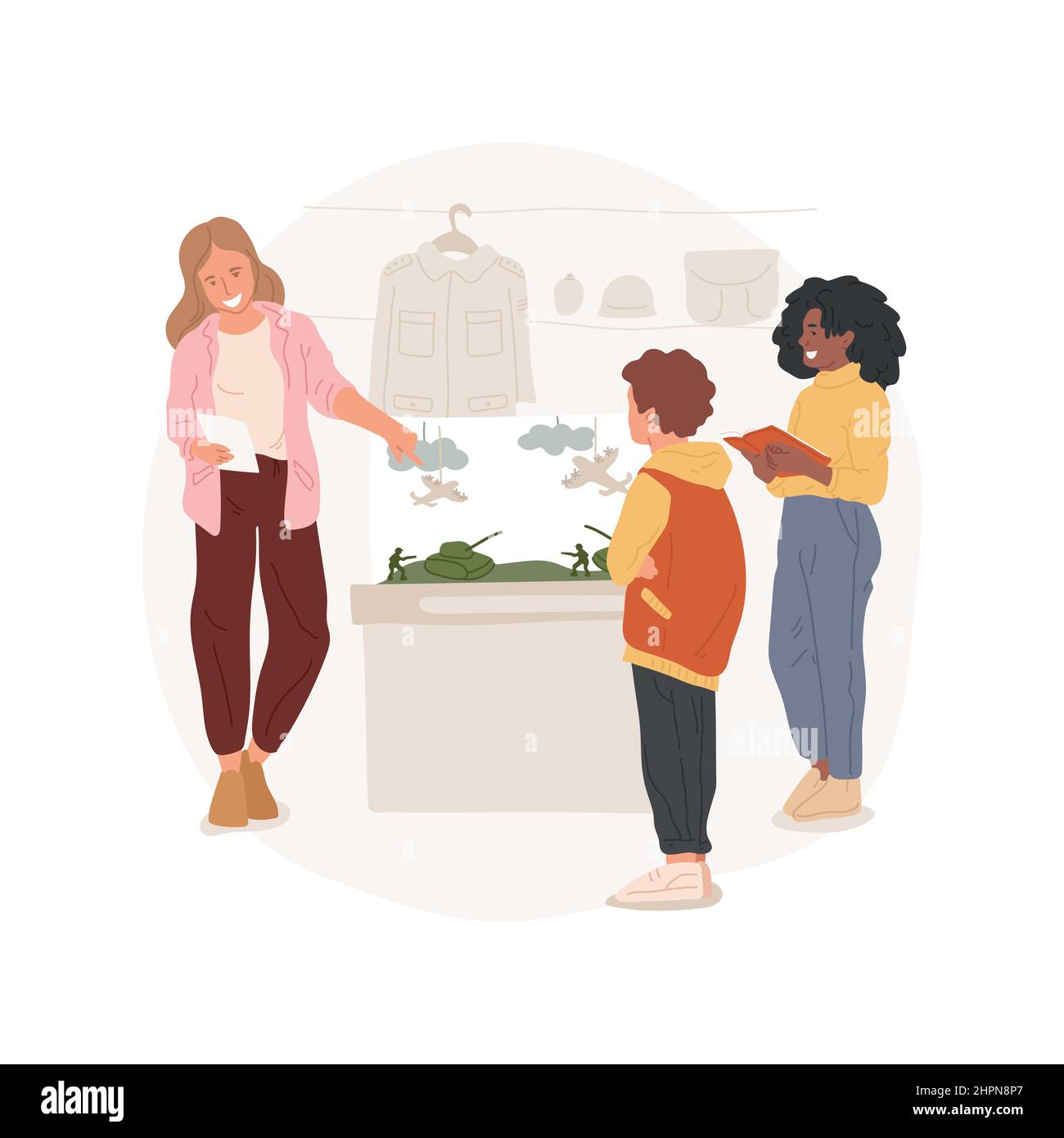 World Wars isolato cartoon vettore illustrazione Educazione, insegnamento del curriculum delle scuole superiori, viaggio campo di guerra, esposizione posizione campo di battaglia, museo aereo, studio vettore cartoon. Illustrazione Vettoriale