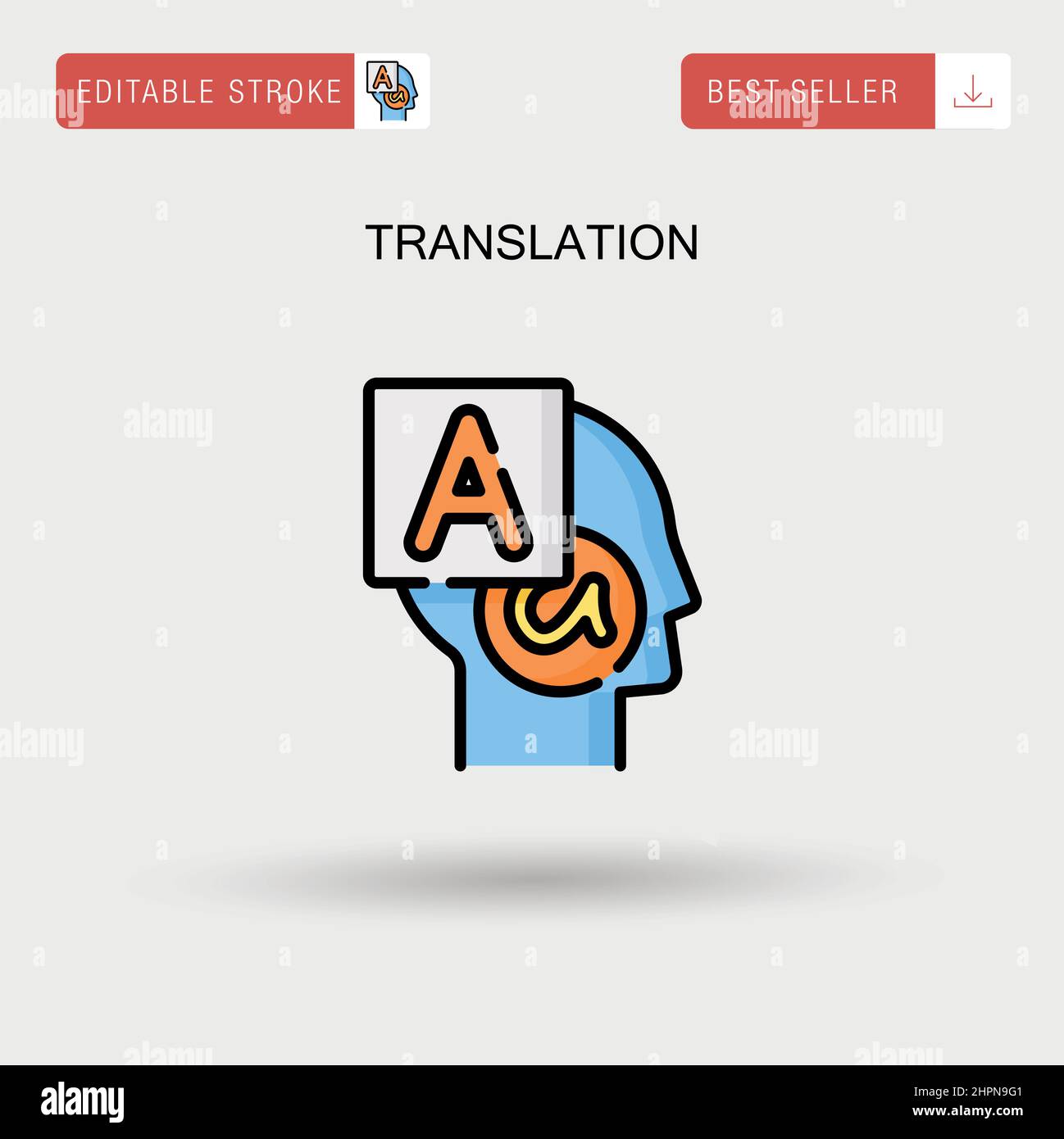 Icona vettore semplice di traduzione. Illustrazione Vettoriale