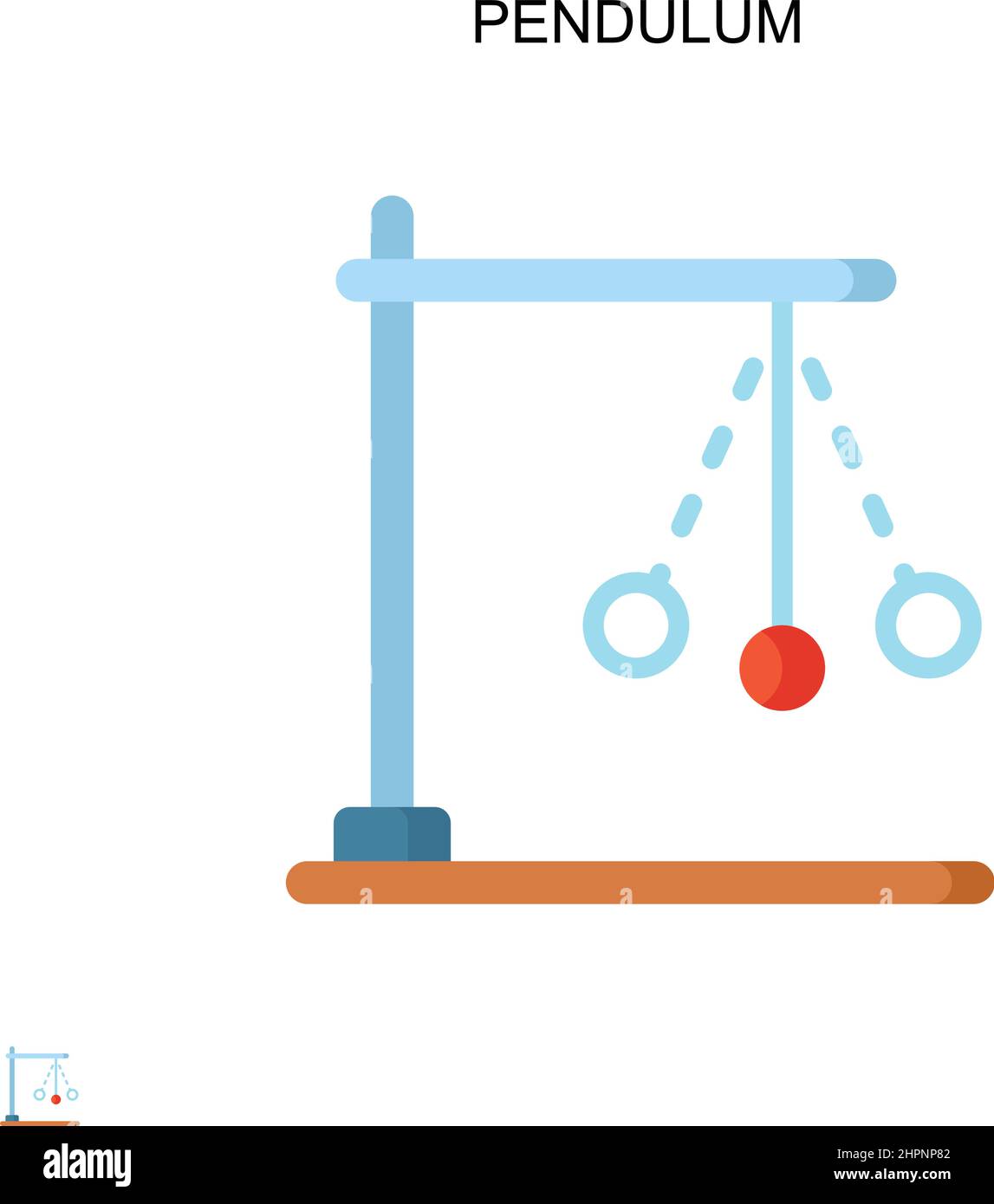 Icona del vettore semplice del pendolo. Modello di disegno del simbolo di illustrazione per l'elemento dell'interfaccia utente mobile Web. Illustrazione Vettoriale