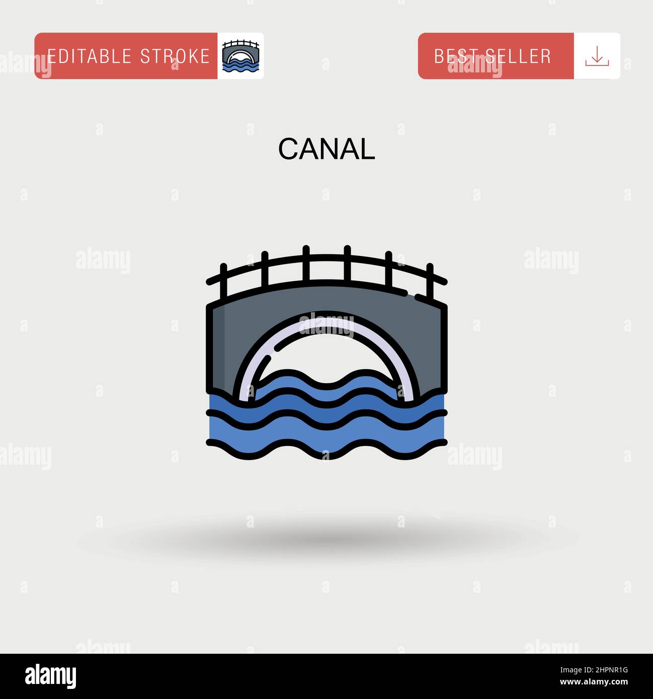 Icona del vettore semplice del canale. Illustrazione Vettoriale