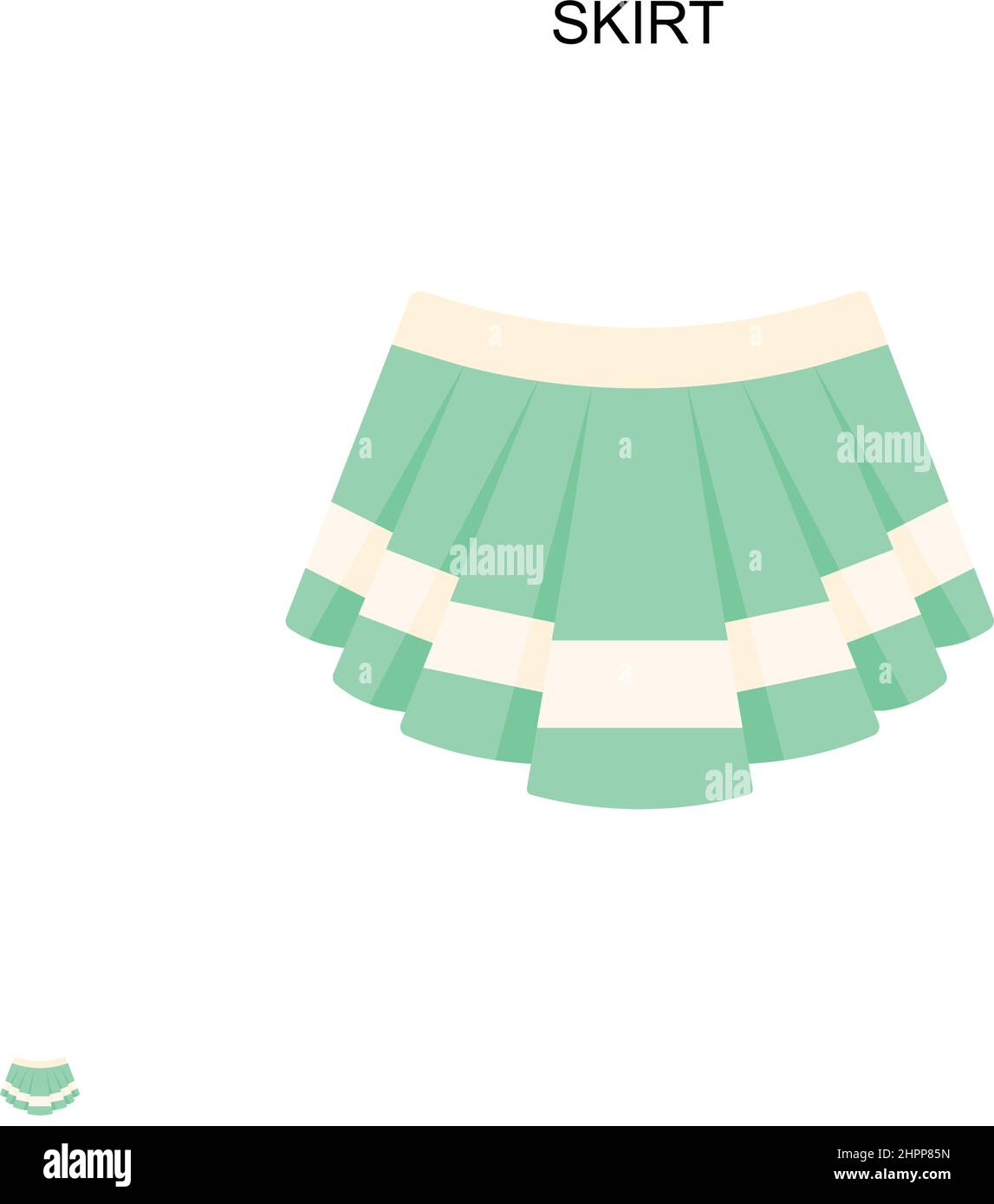 Gonna semplice icona vettoriale. Modello di disegno del simbolo di illustrazione per l'elemento dell'interfaccia utente mobile Web. Illustrazione Vettoriale