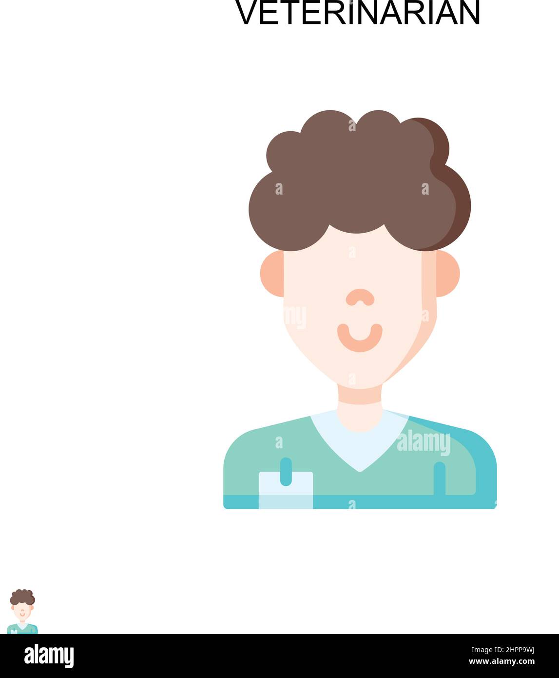 Veterinario semplice vettore icona. Modello di disegno del simbolo di illustrazione per l'elemento dell'interfaccia utente mobile Web. Illustrazione Vettoriale