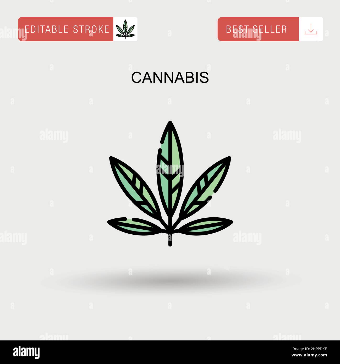 Cannabis semplice vettore icona. Illustrazione Vettoriale Cannabis semplice vettore icona. Illustrazione Vettoriale