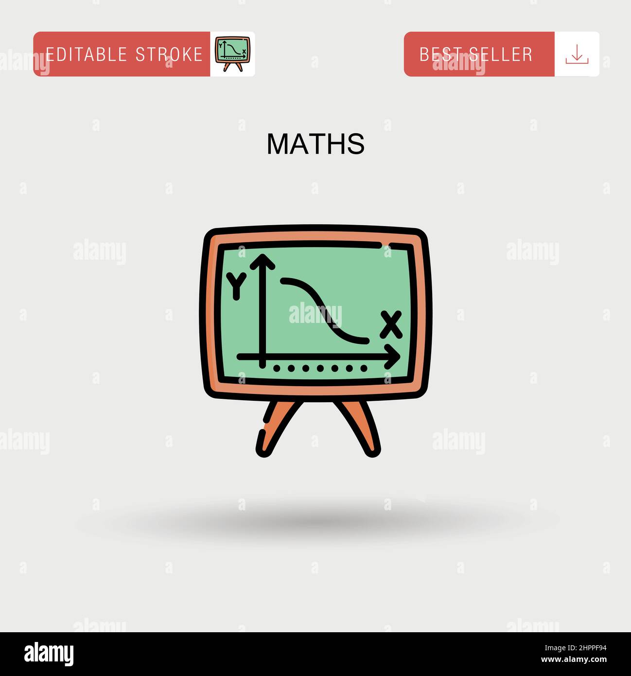 Icona vettore semplice matematica. Illustrazione Vettoriale