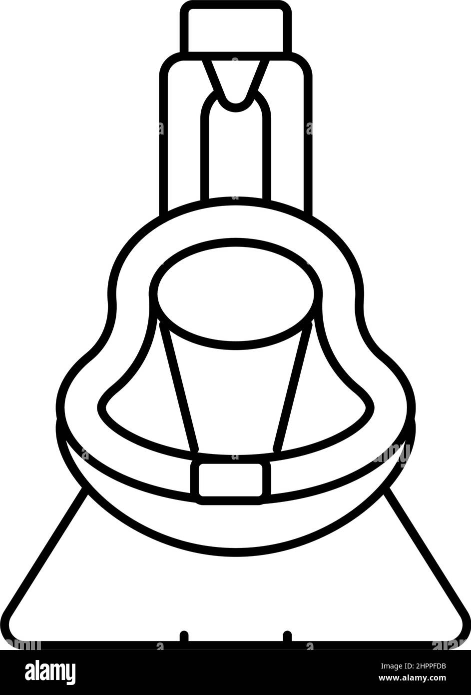 figura vettoriale dell'icona della linea dell'attrezzatura dell'oscillazione del bambino Illustrazione Vettoriale