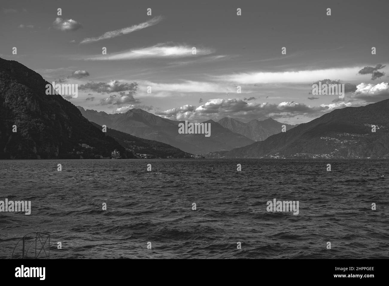 Lago di Como, Italia, al Lago Promenade Menaggio, città di Menaggio Foto Stock