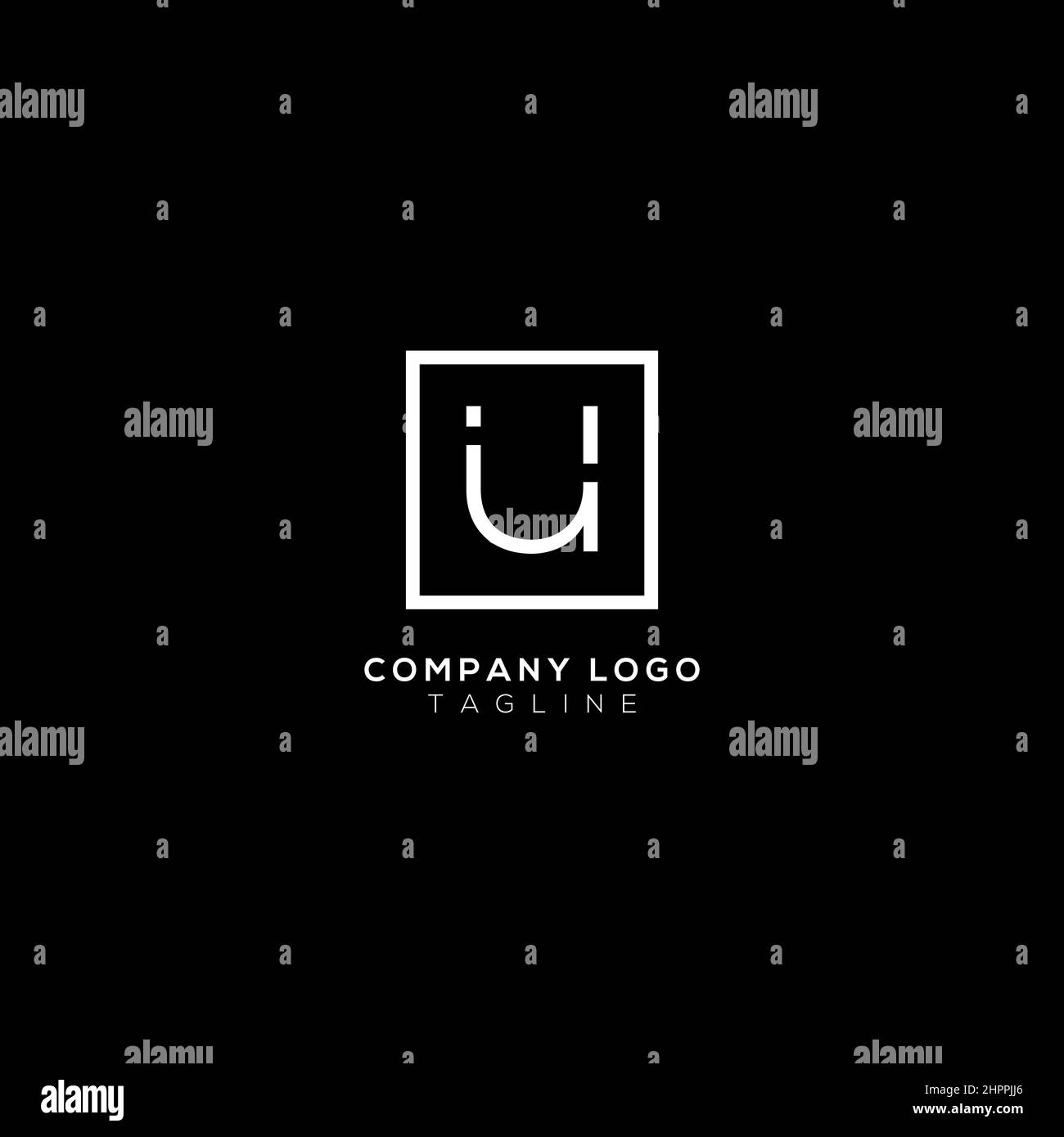 Lettera iniziale lettera lettera U logo icona minima Illustrazione Vettoriale