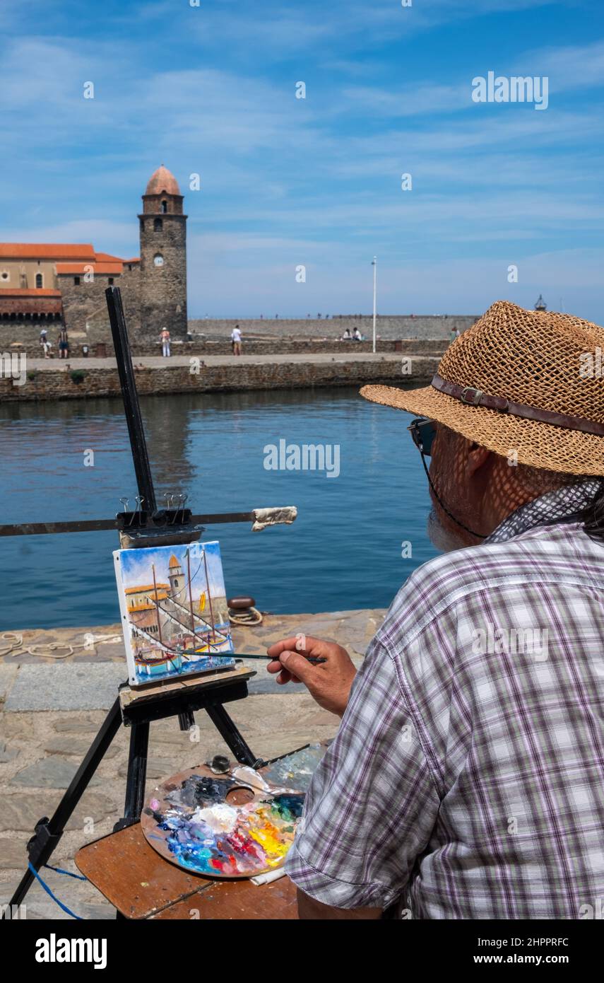 FRANCIA Pirenei Orientali Roussillon Côte vermeille collioure Foto Stock