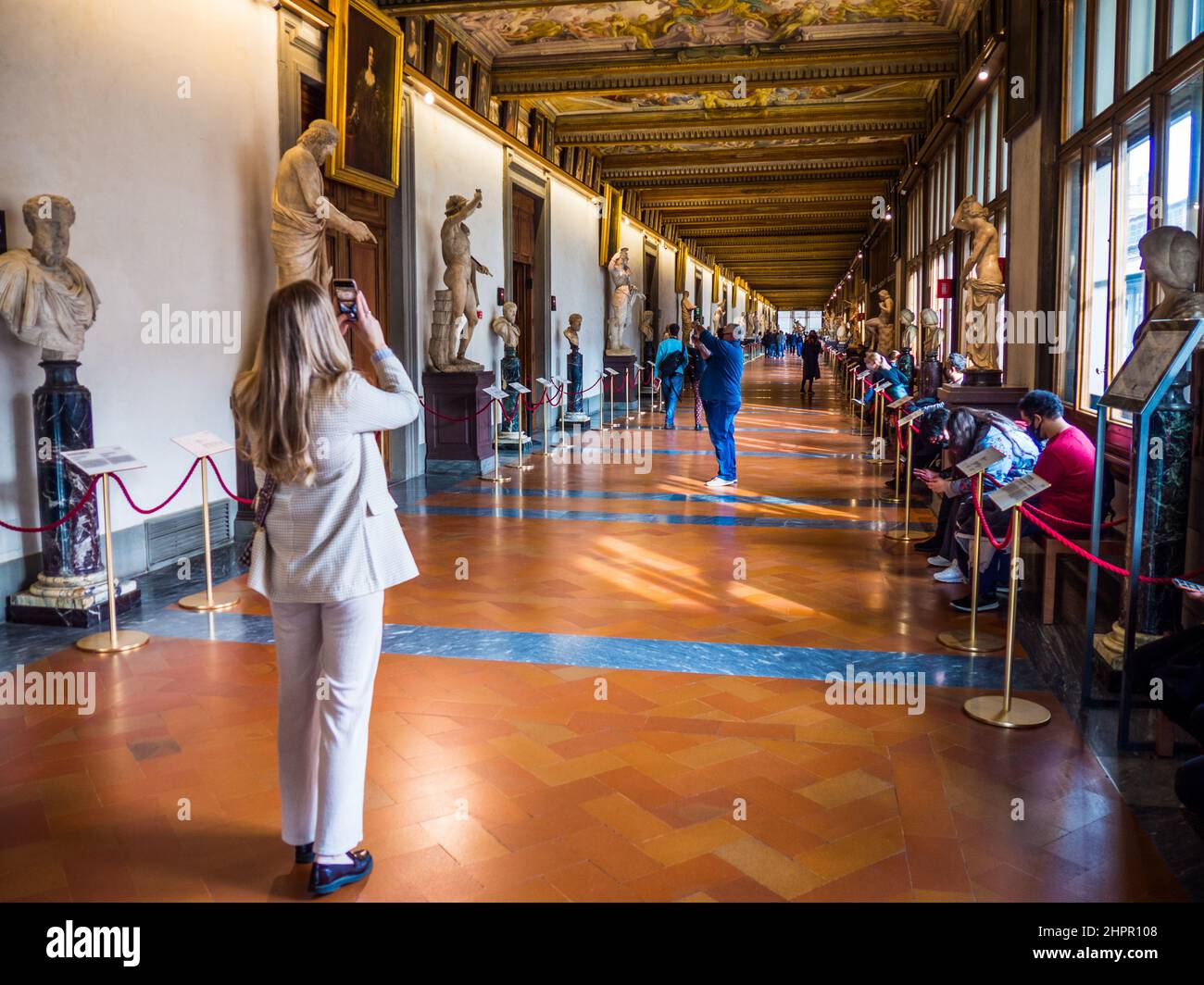 Italia, Toscana, Firenze, Patrimonio dell'Umanità dell'UNESCO, Galleria Uffizi Foto Stock