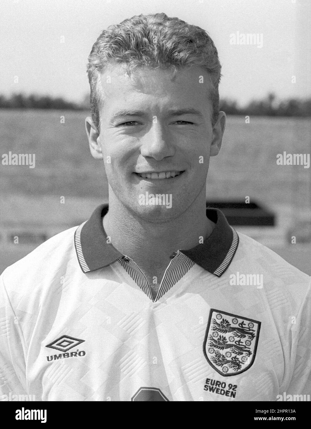 ALAN SHEARER Southampton e membro della squadra inglese al Campionato europeo in Svezia 1992 Foto Stock
