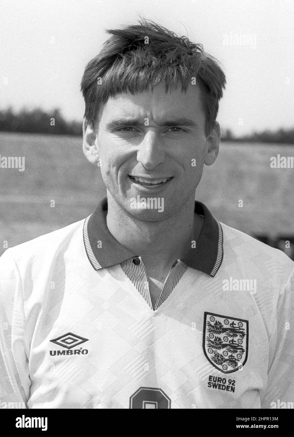 ALAN SMITH Football Arsenal e membro della squadra inglese al Campionato europeo in Svezia 1992 Foto Stock