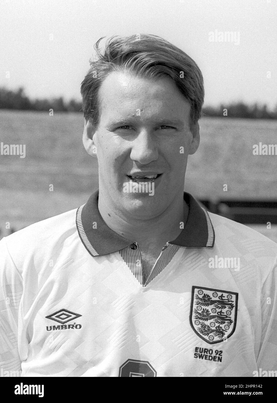 PAUL MERSON Football Arsenal e membro della squadra inglese al Campionato europeo in Svezia 1992 Foto Stock