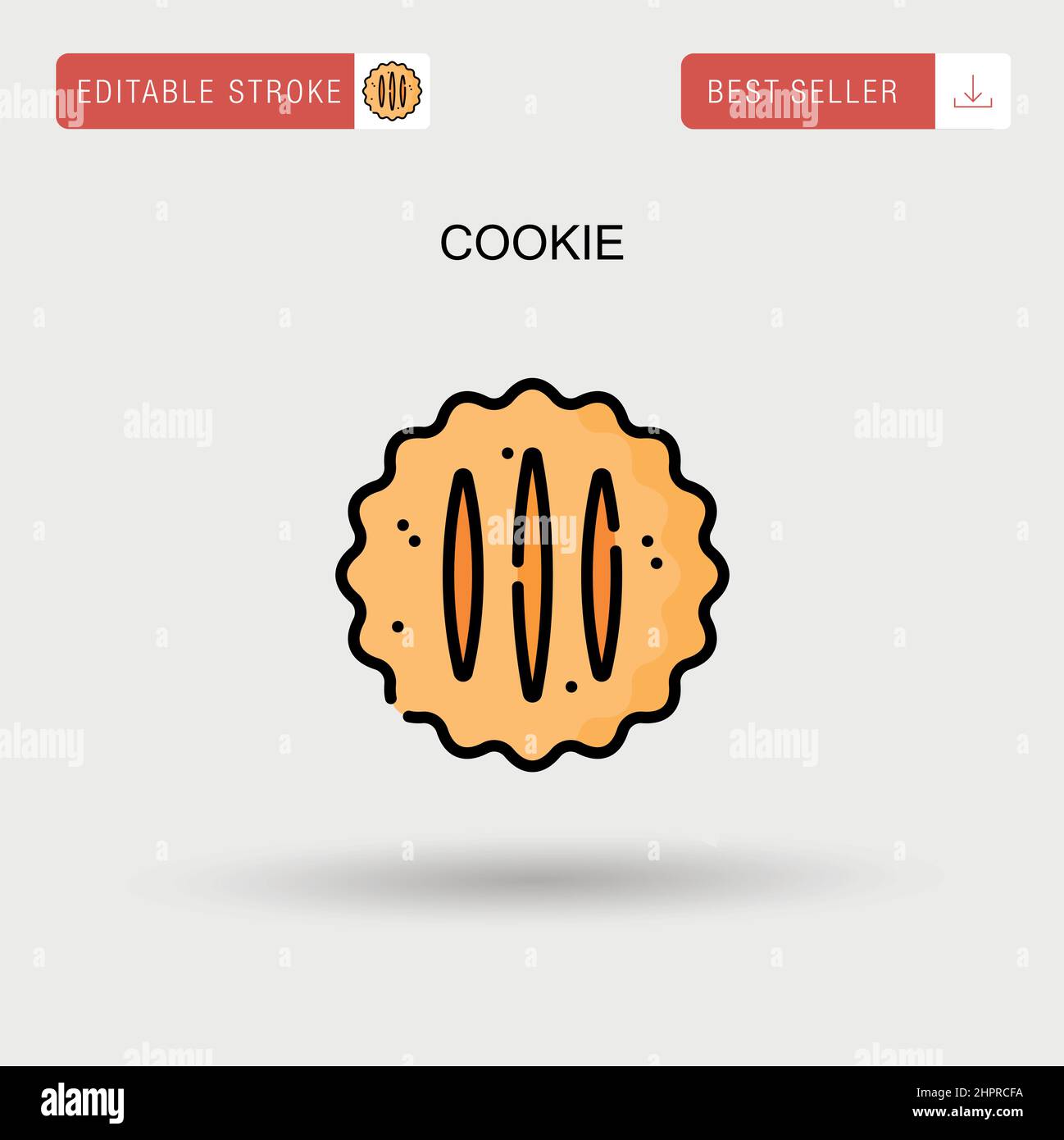 Icona vettore cookie semplice. Illustrazione Vettoriale
