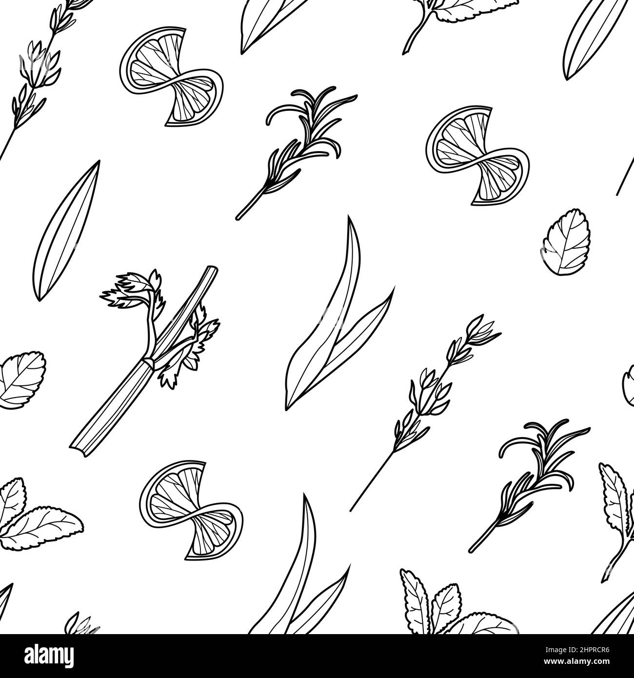 Contorno cocktail vettoriale senza cuciture. Illustrazione Vettoriale