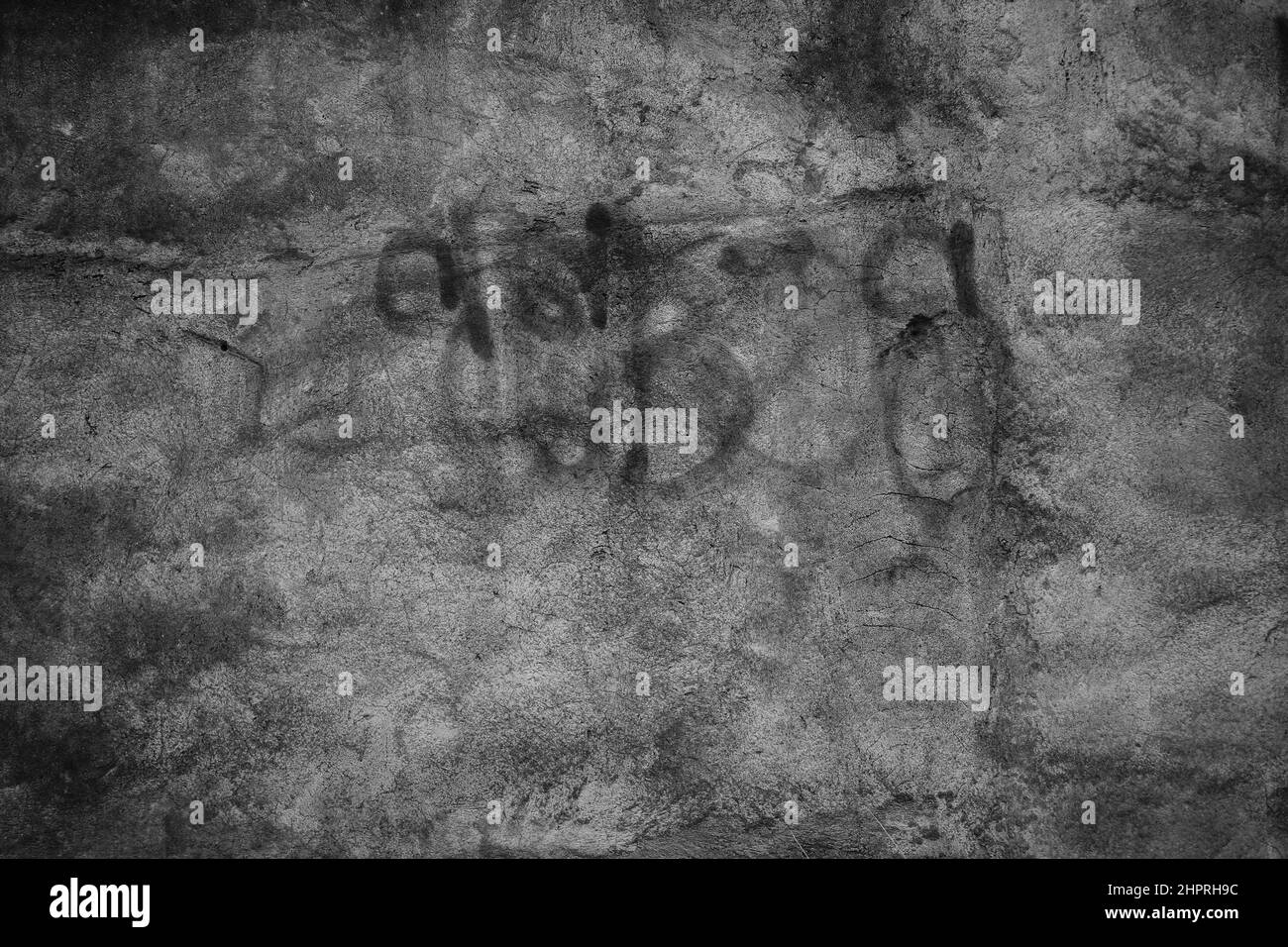 Parete grunge per disegno e sfondo. Sfondo in cemento ruvido ruvido e ruvido. Foto Stock