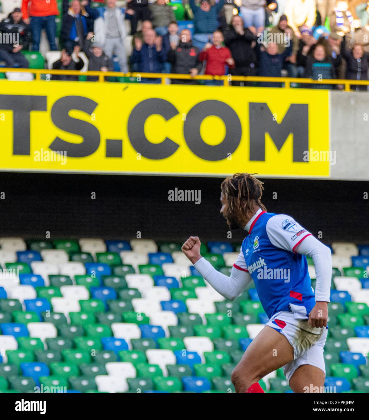 Matt Green - Linfield Vs Dungannon Swifts in the Danske Bank Premiership, sabato 30th ottobre 2021 a Windsor Park, Belfast. Foto Stock