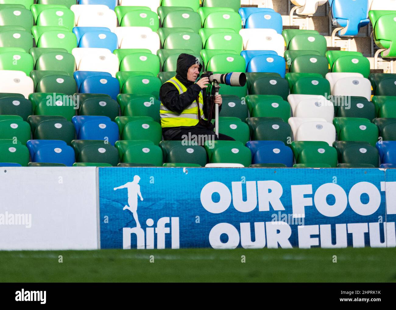 Colin McMaster - Linfield Vs Dungannon Swifts, 30/10/21 Windsor Park, Belfast. Foto Stock