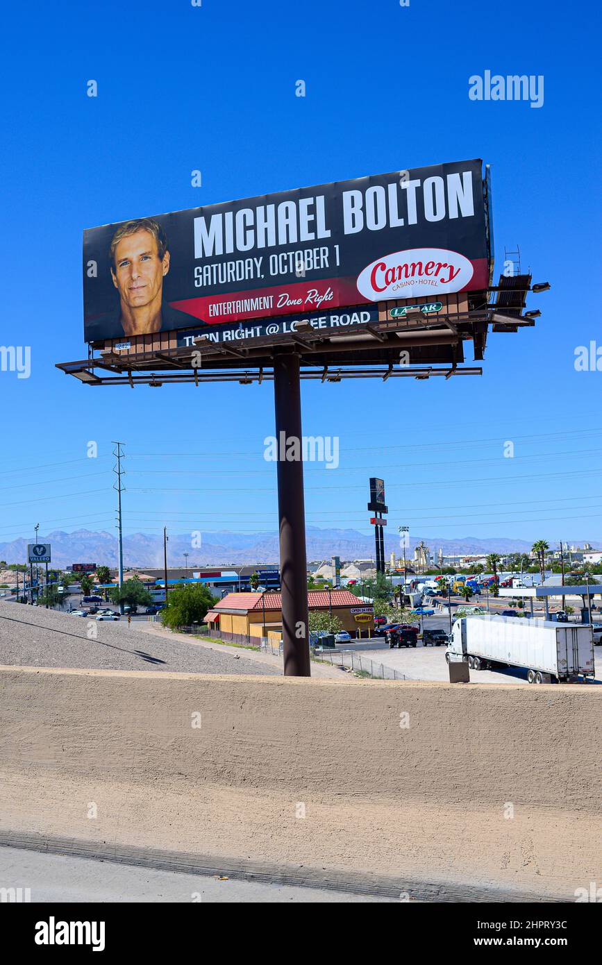 Michael Bolton firma annuncio concerto a Las Vegas Foto Stock