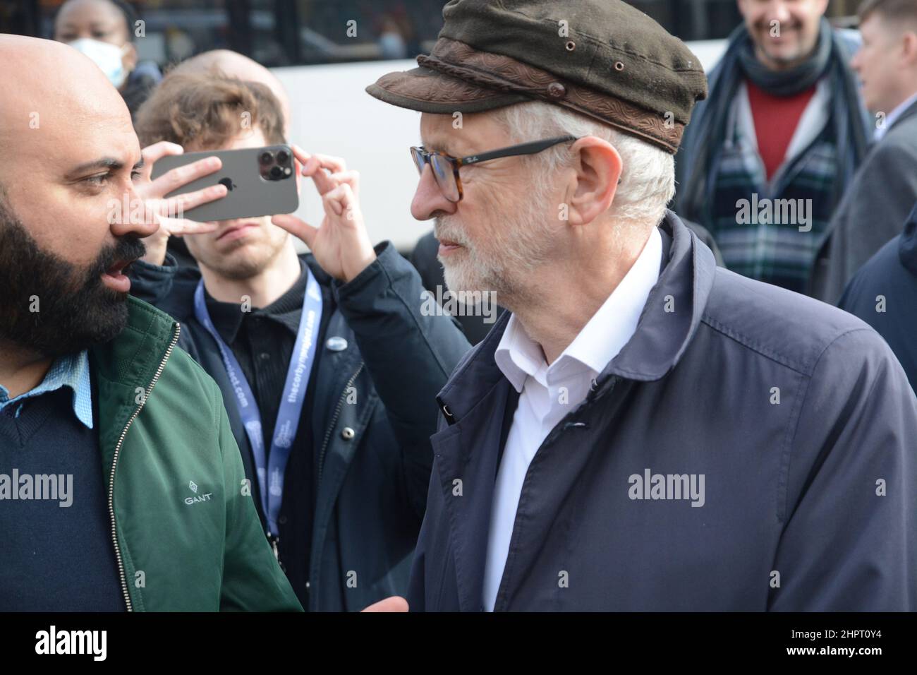 Il sindacato rmt per i lavoratori dei trasporti e i lavoratori del servizio Churchill colpisce sia le condizioni che la retribuzione, Foto Stock