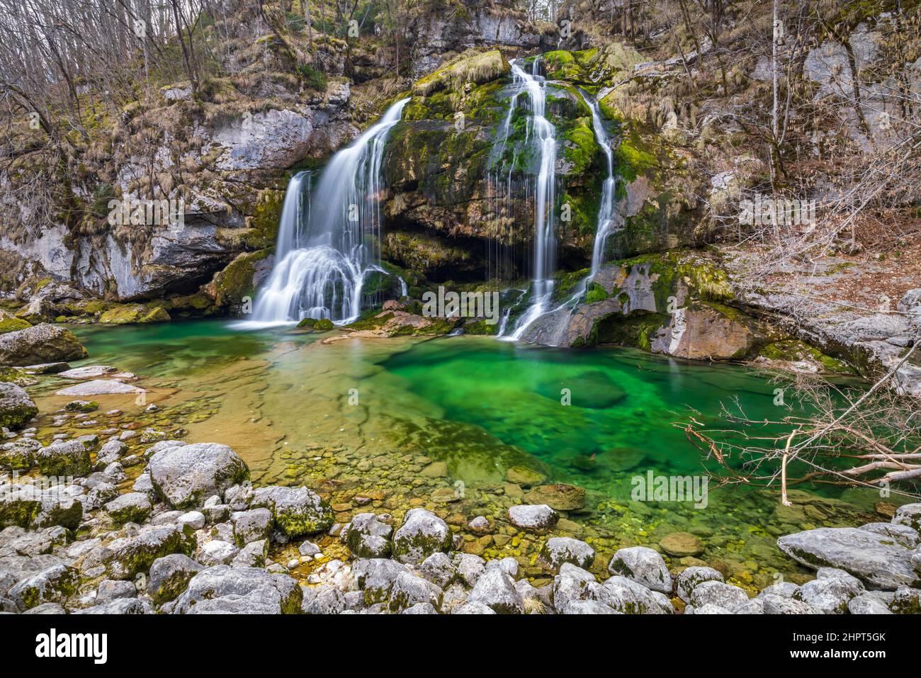 Cascata Virje (Slap Virje), Parco Nazionale Triglavski, Slovenia Foto stock  - Alamy