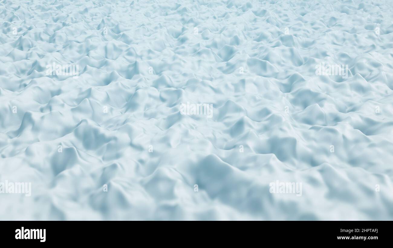 Astratto sfondo bianco neve concetto, 3D illustrazione Foto Stock