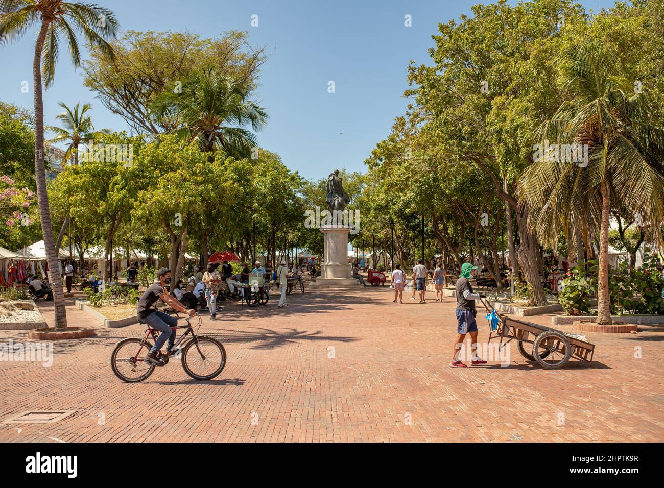 Parque Bolivar a Santa Marta, Colombia Foto Stock