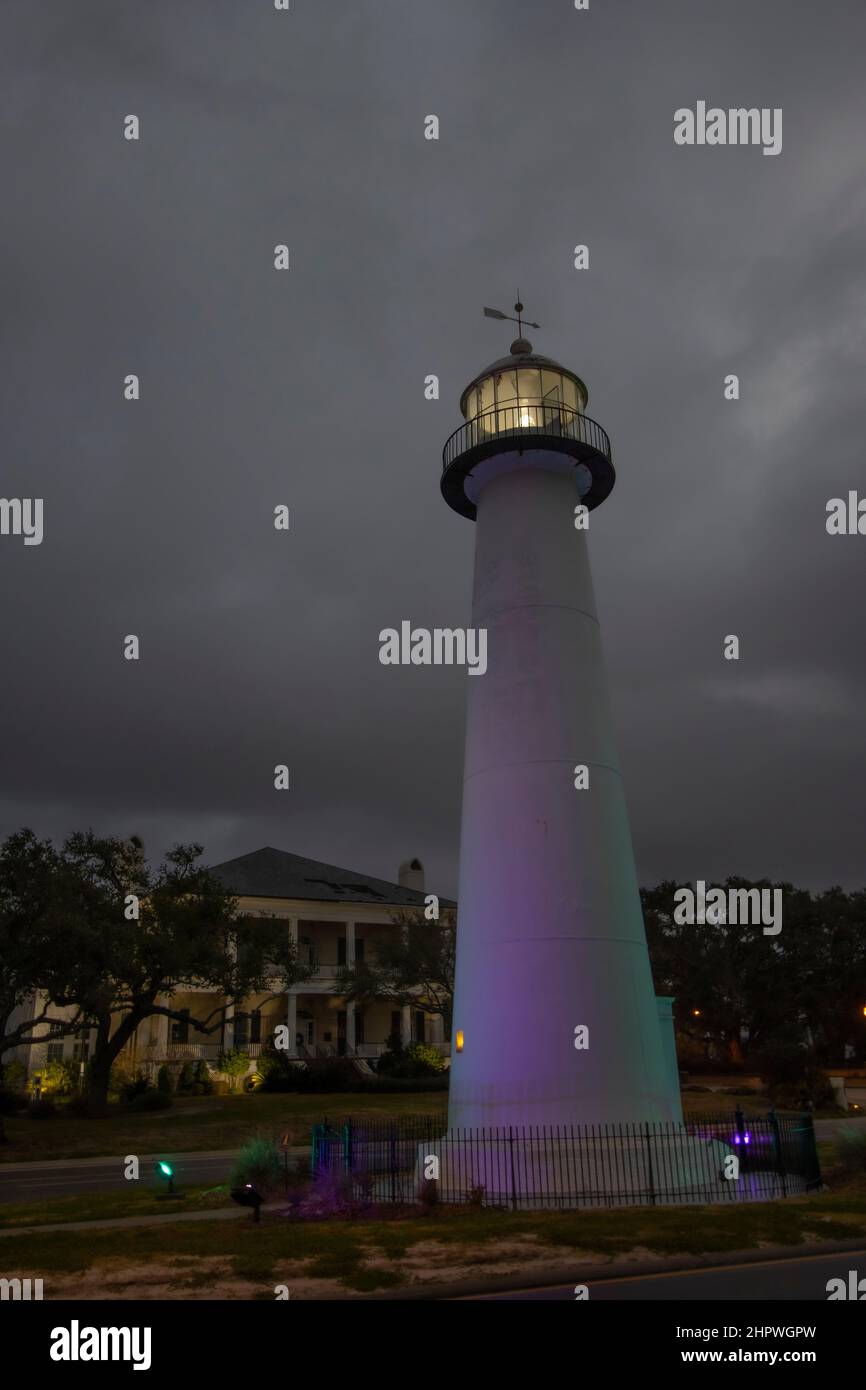 Biloxi, Mississippi USA al faro di Biloxi Foto Stock