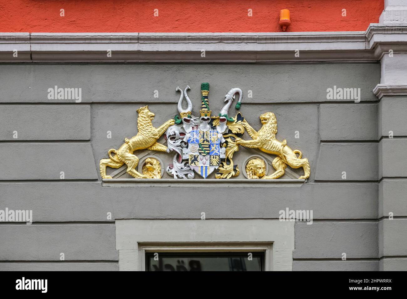 Emblema presso il municipio di Gotha, Turingia. Foto Stock
