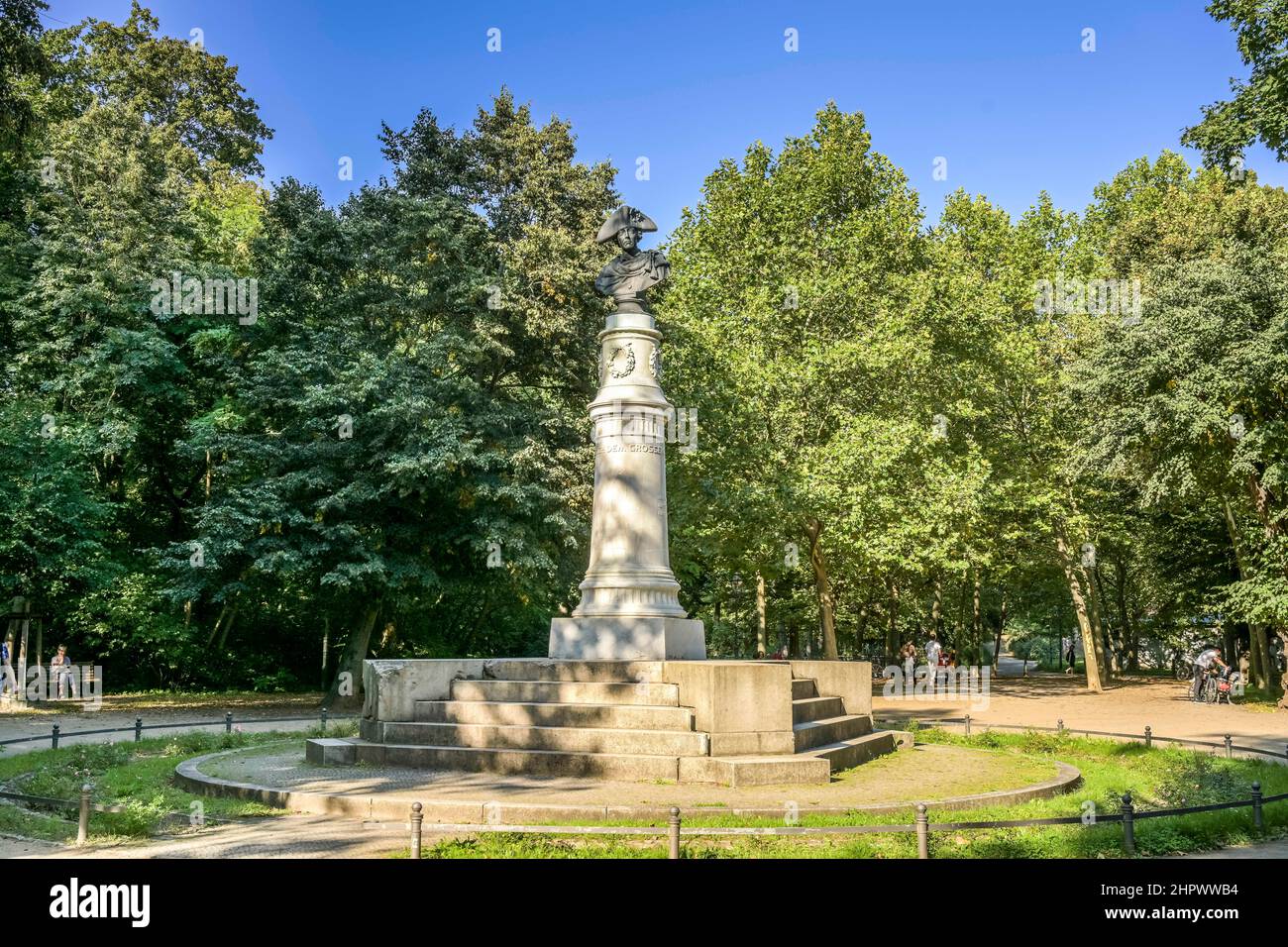 Monumento a Federico il Grande, Volkspark Friedrichshain, Friedrichshain-Kreuzberg, Berlino, Germania Foto Stock