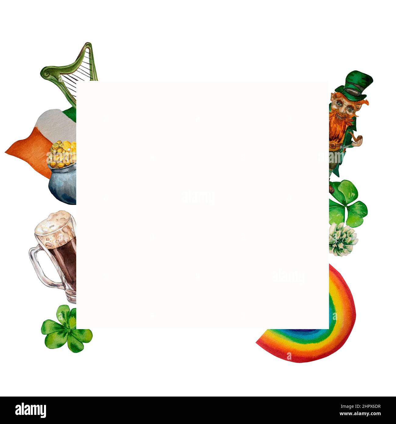 Bandiera Da Giardino Di San Patrizio BLKWHT 30,5x45,7 Cm - Trifoglio Verde, Doppia Faccia, In Iuta Resistente