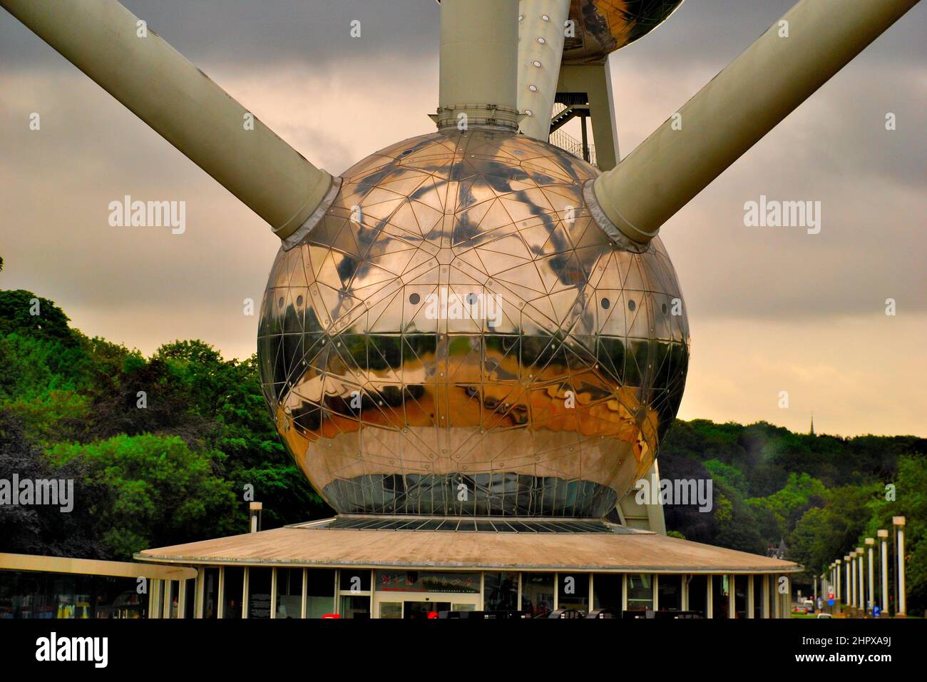 Atomium di Bruxelles, in Belgio Foto Stock