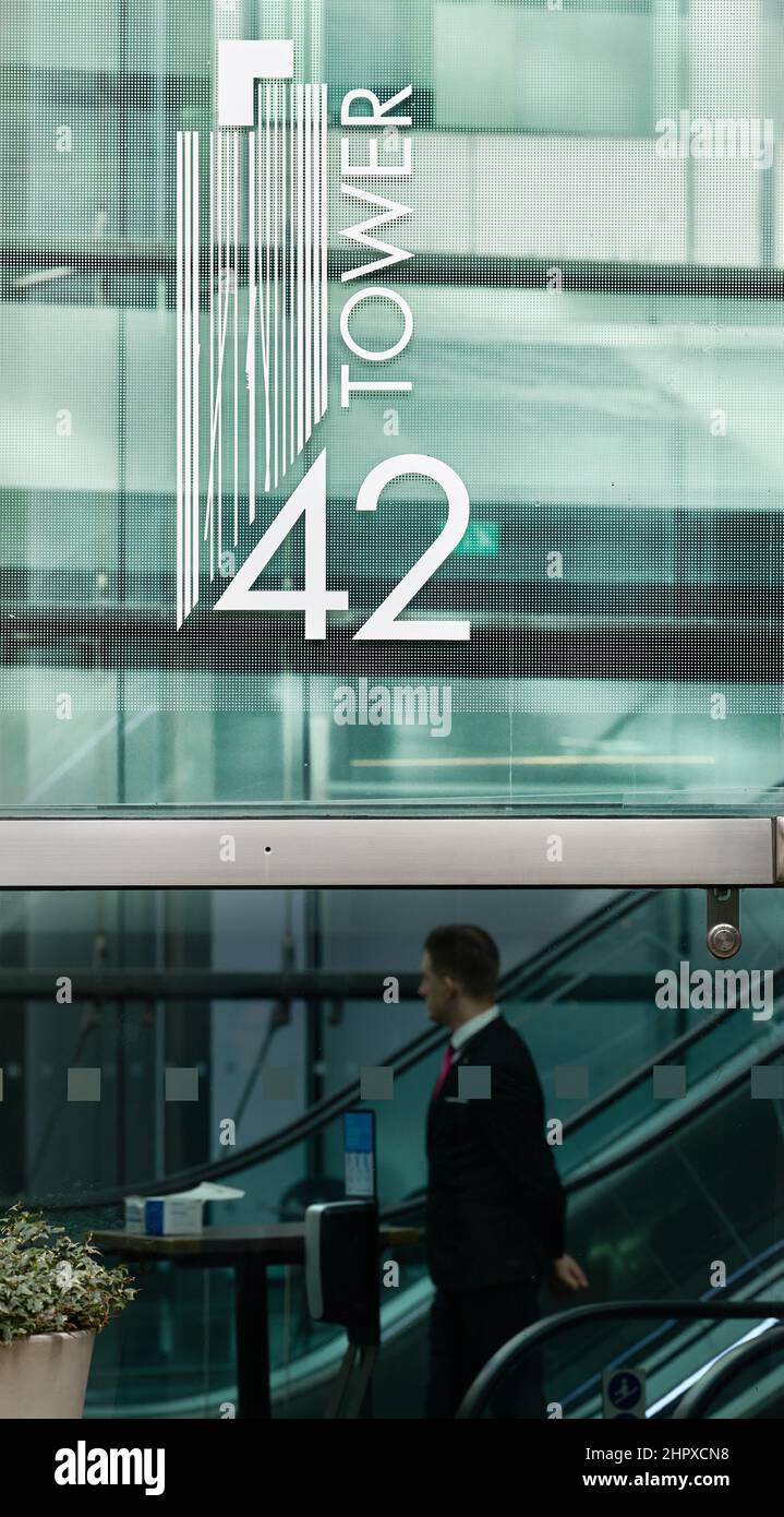 Torre 42 (NatWest) edificio grattacielo uffici, City of London, Inghilterra. Foto Stock