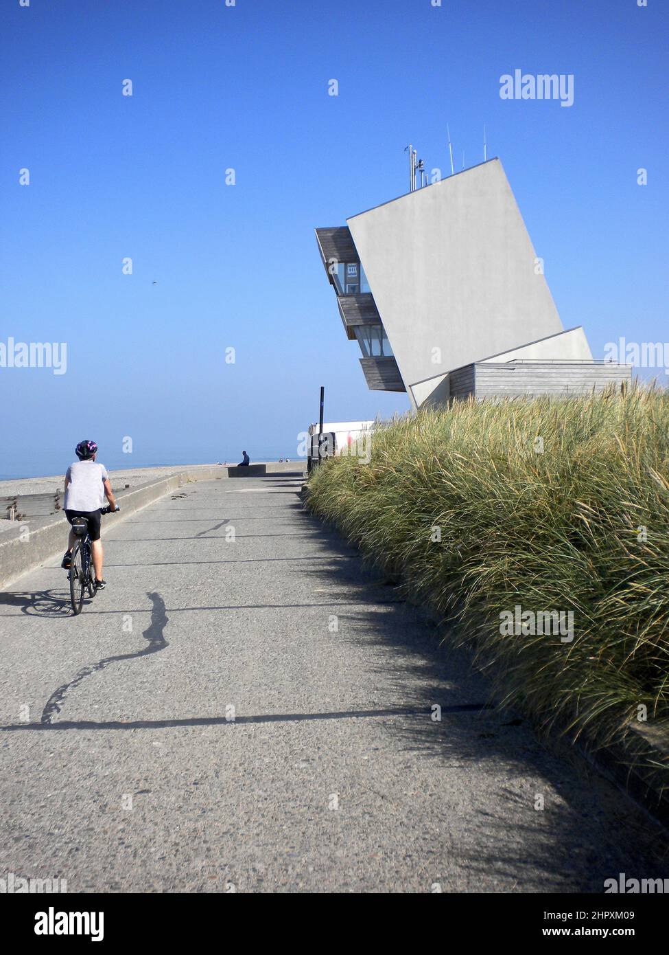 Intorno al Regno Unito - Rossall Point Observation Tower sul sentiero costiero lungo da Blackpool a Fleetwood Foto Stock