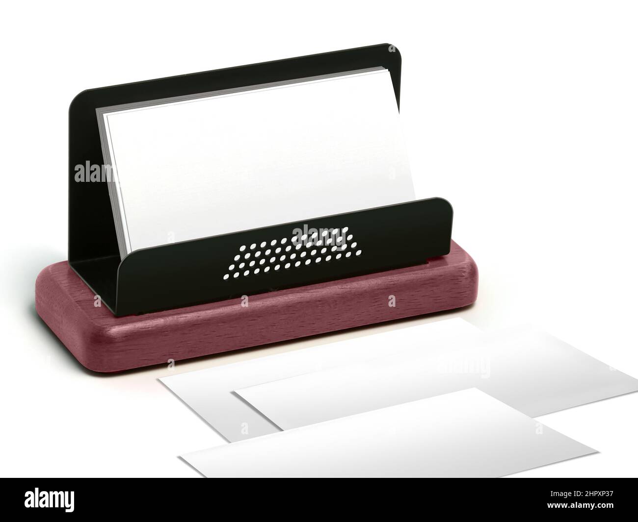 Rappresentazione del biglietto da visita Mockup 3D Foto Stock