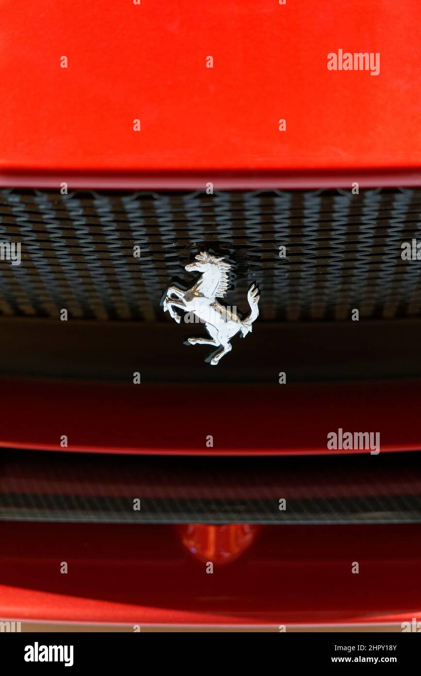 Ferrari Monza barchetta SP1, l'esclusiva vettura sportiva premiata con il Compasso d'Oro 2020, ADI Design Museum, Compasso d'Oro, Milano, Lombardia, Italia, Foto Stock